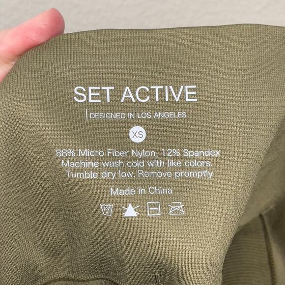 Set Active Sculptflex Seamless Leggings Green Size XS Yoga Pilates Athleisure - Picture 4 of 11